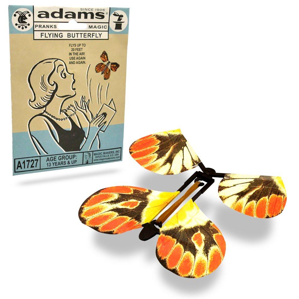 Adams Pranks and Magic Flying Butterfly Classic Novelty Gag Toy I